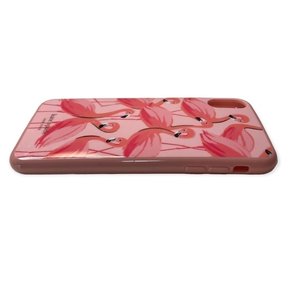 3/$15 Kate spade New York iPhone X/ iPhone XS flamingo print pink case - Picture 3 of 6